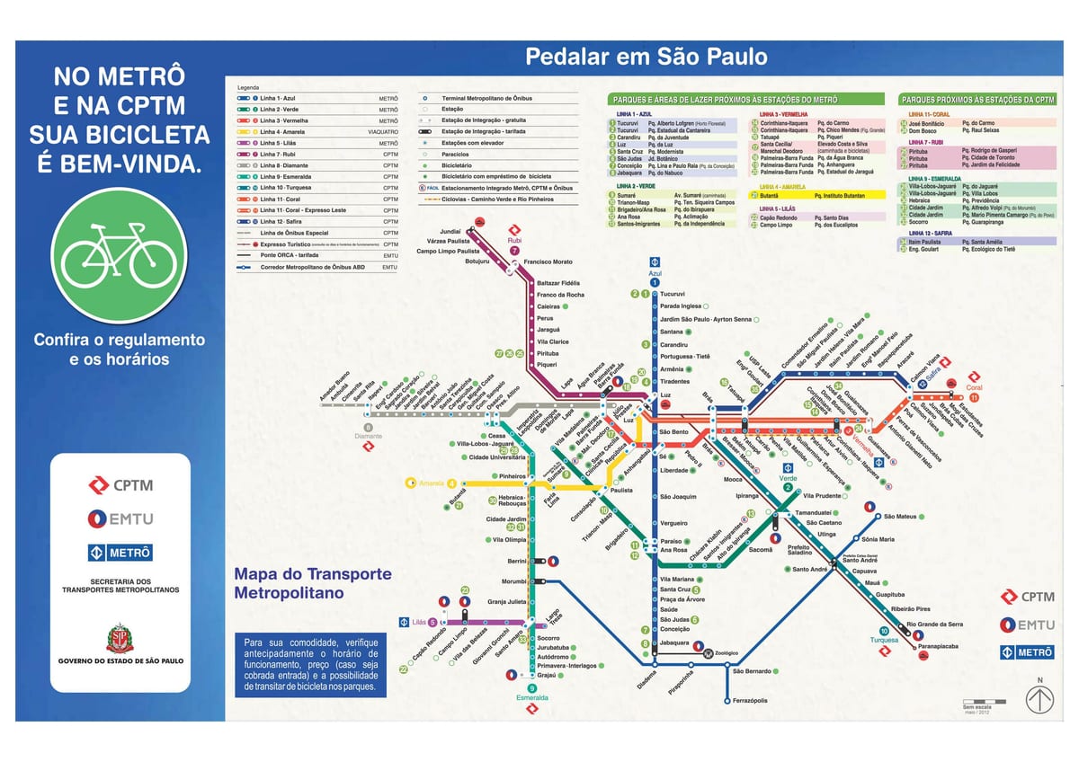 Karta vodič kroz Biciklizam-Sao Paulo