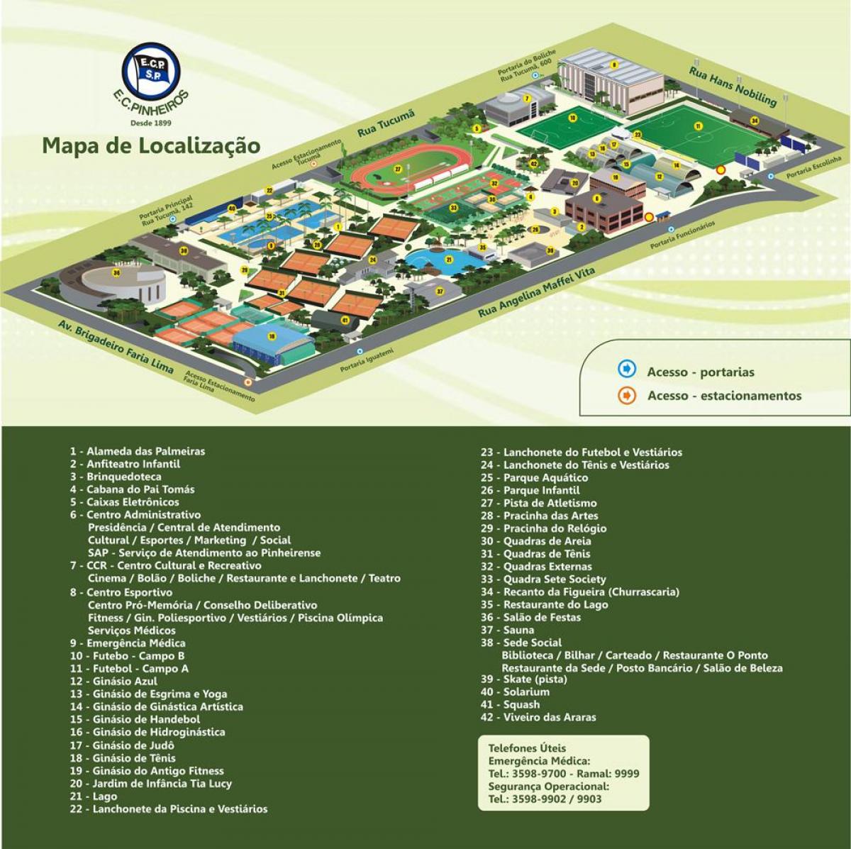 Karta web stranice esporte clube u Пиньейросе