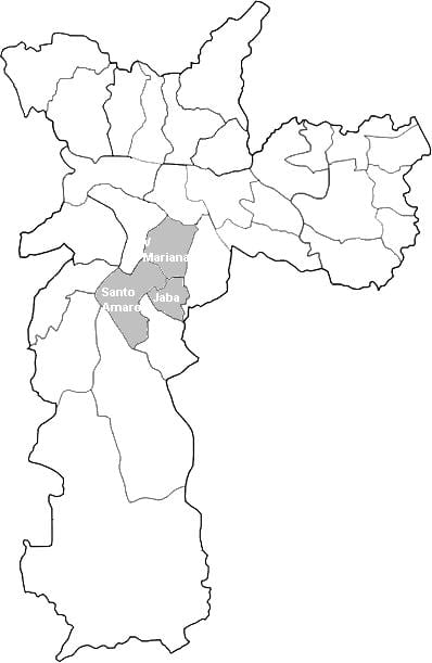 Karta zone Центро-Sul-Sao Paulo