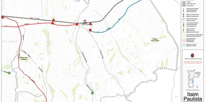 Karta Итайн Paulista - Curuçá Vila-são Paulu - javni prijevoz