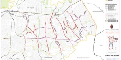 Karta Итайн Paulista - Curuçá Vila-são Paulu - cesta