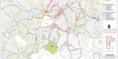 Karta Итакера u Sao Paulo- cesta