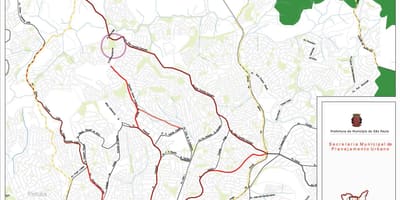 Karta Фрегезия učiniti Sao Paulo - cesta