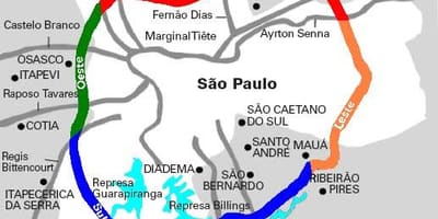 Karta autoceste Мариу Covas - SP 21