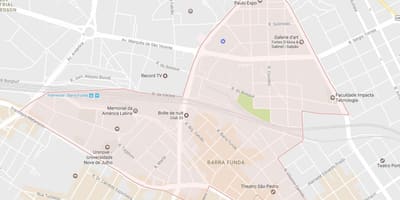 Karta Barra-Фунда-Sao Paulo