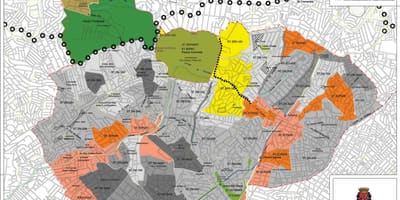 Karta Santana-são Paulu - oduzimanje zemljišta