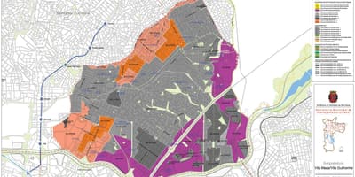 Karta Vila Maria-são Paulu - oduzimanje zemljišta